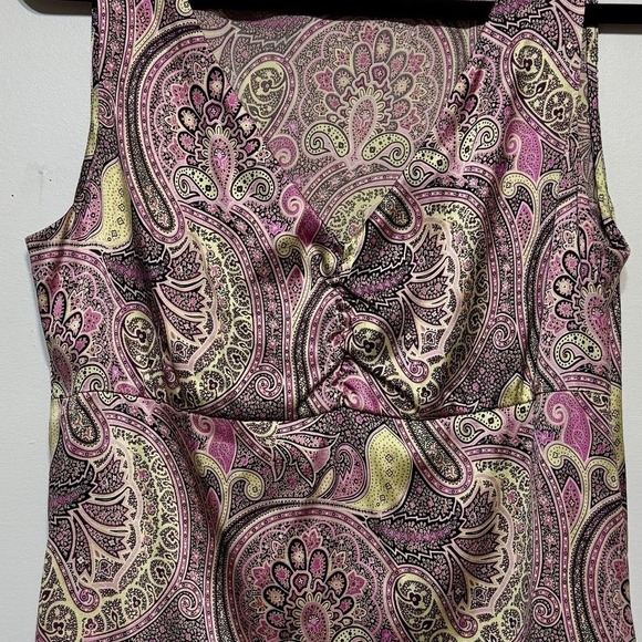 Y2K Whimsical Boho Silk Cami Top Women's Size 12 Satin Soft Girl Coquette Chic - Picture 2 of 6